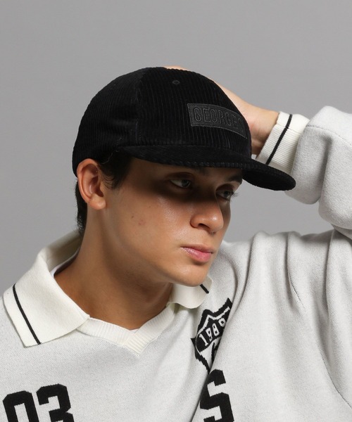 GEORGE'S（ジョージズ）の「コーデュロイロゴCAP（キャップ・メンズ・ネイビー/イエロー/ボルドー/ブラック・FREE）」の5枚目の写真