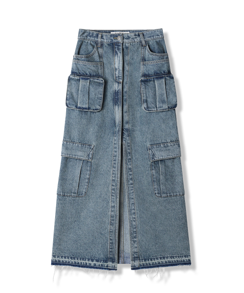 AVANDRESS(アバンドレス )の「Evelyn Long Denim Skirt BLUE(スカート・レディース・ブルー・MEDIUM/LARGE/SMALL/X-LARGE)」の5枚目の写真