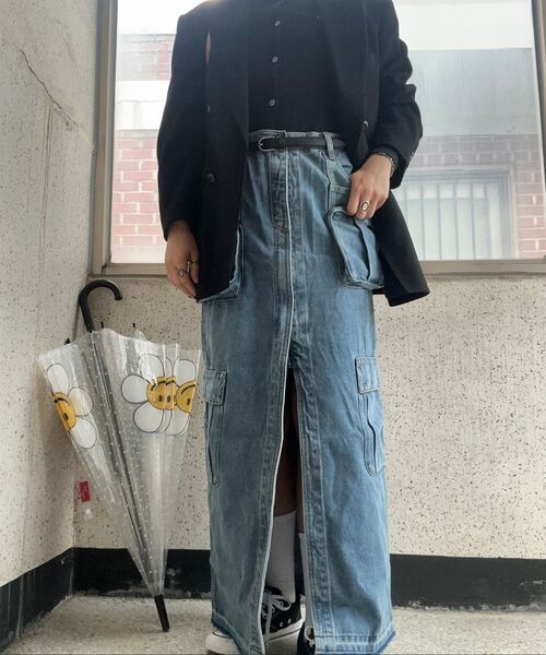 AVANDRESS(アバンドレス )の「Evelyn Long Denim Skirt BLUE(スカート・レディース・ブルー・MEDIUM/LARGE/SMALL/X-LARGE)」の9枚目の写真