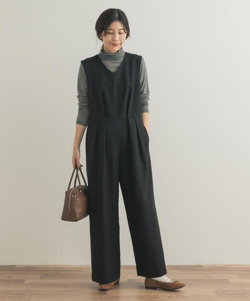 URBAN RESEARCH DOORS（アーバンリサーチドアーズ）の「Vネックオールインワン（ワンピース・レディース・ブラウン/ブラック・MEDIUM/SMALL）」の14枚目の写真