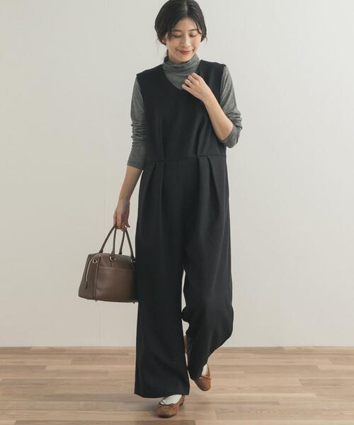 URBAN RESEARCH DOORS（アーバンリサーチドアーズ）の「Vネックオールインワン（ワンピース・レディース・ブラウン/ブラック・MEDIUM/SMALL）」の15枚目の写真