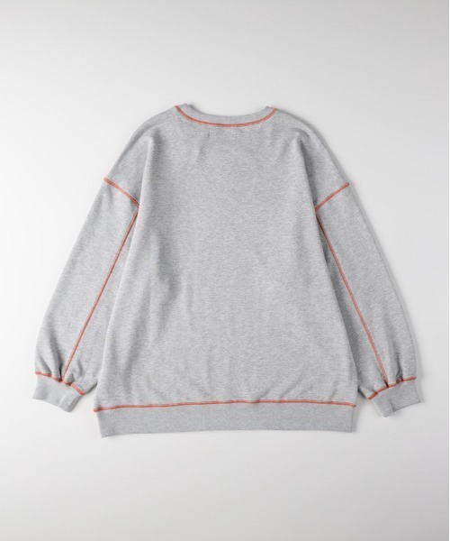Right-on(ライトオン)の「HONEYSUCKLE ROSE(ハニーサックルローズ)【レディース】配色ステッチスウェットプルオーバー(スウェット・レディース・ブラック/サックスブルー/グレー・S/M/L)」の7枚目の写真