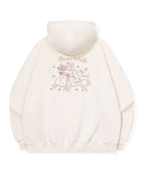 CPGN STUDIO（コンパーニョ）の「バンビフラワー刺繍フードパーカークリーム（パーカー・レディース・その他・MEDIUM/LARGE）」の3枚目の写真