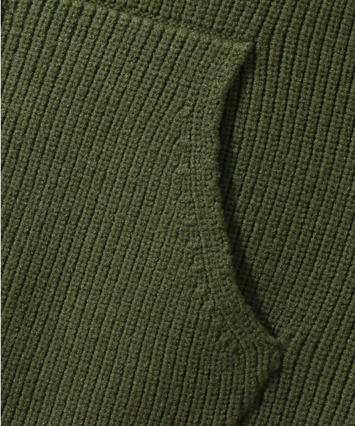 DIMITRI BLACK（ディミトリブラック）の「2WAYラグランツートンニットフードジップアップ_オリーブ&ベージュ（ニット/セーター・レディース・その他・X-LARGE/MEDIUM/LARGE）」の3枚目の写真