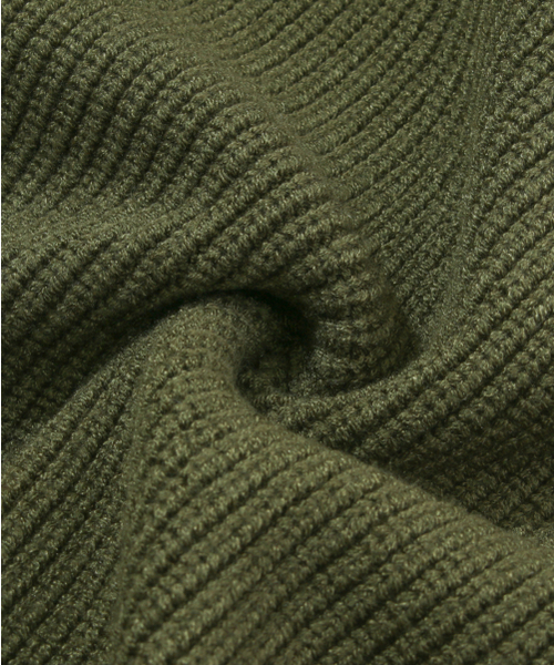 DIMITRI BLACK（ディミトリブラック）の「2WAYラグランツートンニットフードジップアップ_オリーブ&ベージュ（ニット/セーター・レディース・その他・X-LARGE/MEDIUM/LARGE）」の5枚目の写真