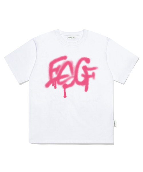 ESCAPEFROM(エスケープフロム)の「ピンクグラフィティ ESCFロゴプリントオーバーサイズ半袖Tシャツホワイト(Tシャツ/カットソー・レディース・その他・SMALL/MEDIUM/LARGE)」の2枚目の写真