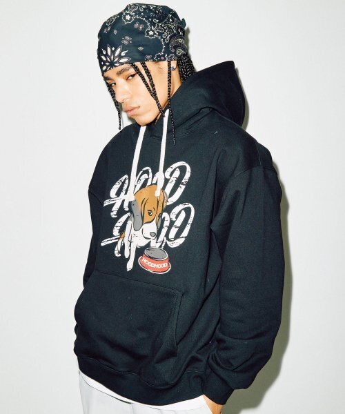 HOODHOOD(フッドフッド)の「ビグルロゴフードブラック(パーカー・メンズ・その他・MEDIUM)」の6枚目の写真