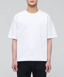 リラックスフィットクルーネックストリングTシャツ[ホワイト]
