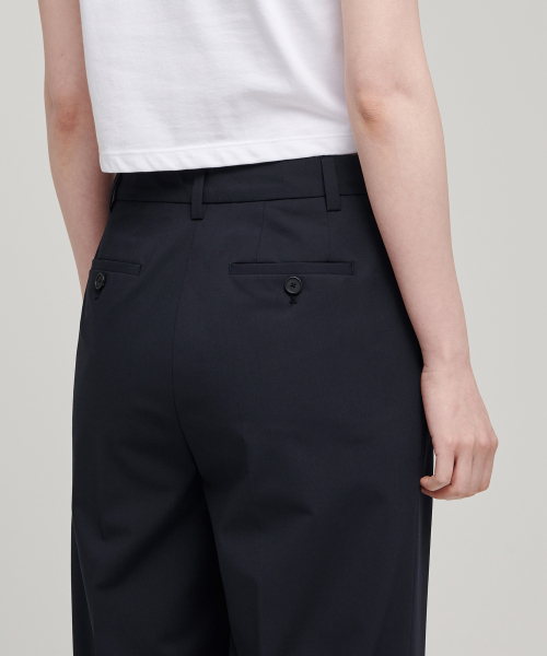 MUSINSA STANDARD WOMAN（ムシンサスタンダードウーマン）の「[クールタンダード] ウィメンズ ワイドヒドンバンディングスラックス [ネイビー]（スラックス・レディース・その他・24）」の3枚目の写真
