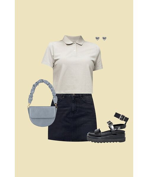 MUSINSA STANDARD WOMAN(ムシンサスタンダードウーマン)の「【クールタンダード】レディースクロップドピケポロシャツ【きのこ】(ポロシャツ・レディース・その他・SMALL/MEDIUM/LARGE/X-SMALL)」の6枚目の写真