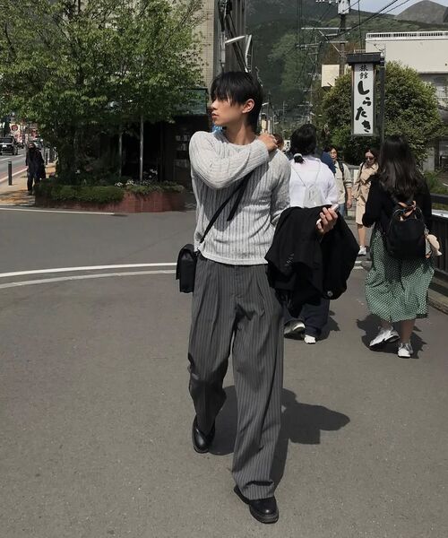 TRIP LE SENS（トリップ ル センス）の「ライトツーピンタックワイドスラックス_ストライプグレー（スラックス・メンズ・その他・SMALL/MEDIUM/LARGE）」の13枚目の写真