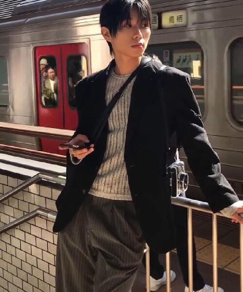 TRIP LE SENS（トリップ ル センス）の「ライトツーピンタックワイドスラックス_ストライプグレー（スラックス・メンズ・その他・SMALL/MEDIUM/LARGE）」の14枚目の写真