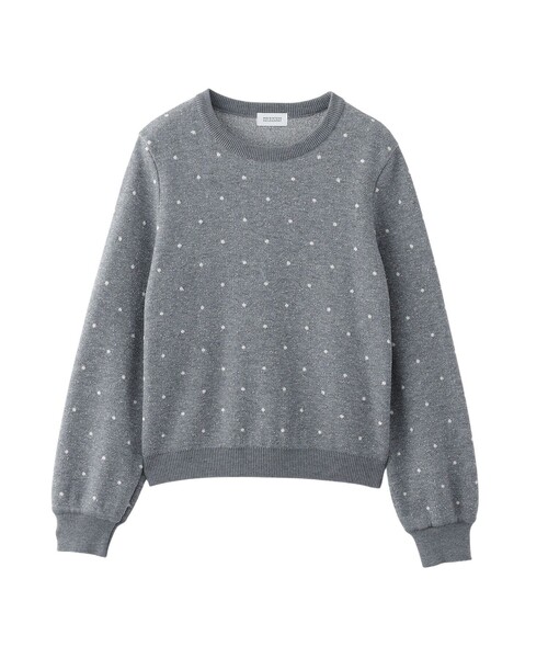 MACKINTOSH PHILOSOPHY(マッキントッシュ フィロソフィー)の「ラメドットニット(ニット/セーター・レディース・グレー系その他2/ブラック・38)」の2枚目の写真