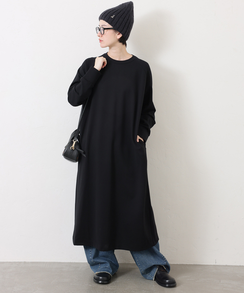 JOURNAL STANDARD LUXE(ジャーナルスタンダード ラックス)の「《追加》ポンチ クルーネックワンピース(ワンピース・レディース・ブラック・FREE)」の6枚目の写真