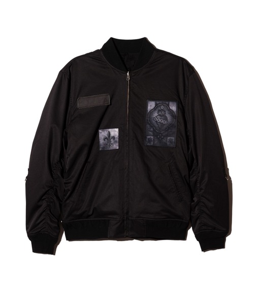 glamb（グラム）の「Blow Reversible Bomber Jacket / ブロウリバーシブルボンバージャケット（MA-1・メンズ・カモフラージュ/レオパード/ブラック・S/M/L）」の17枚目の写真