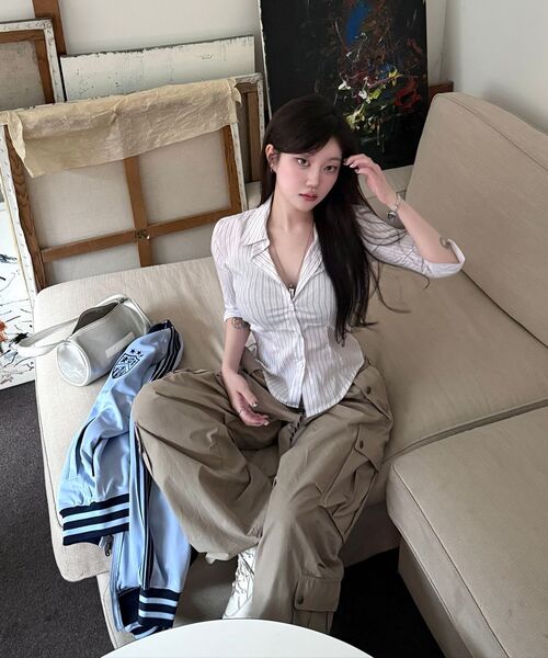 TRAVEL（トラベル）の「ジャージトラックジャケットブルー（ナイロンジャケット・レディース・その他・SMALL/MEDIUM/LARGE）」の8枚目の写真