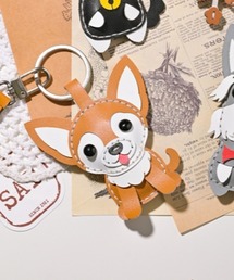 salle de bal（サルデバル）の「レザー製キーホルダーチャーム　WANCOシリーズ・チワワ　HSN（キーホルダー）」