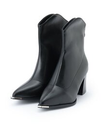 Mi-je（ミジェ）の「プレートポインテッドブーツ【韓国ファッション】（ブーツ）」