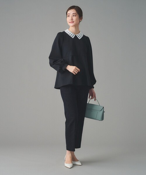 UNITED ARROWS(ユナイテッドアローズ)の「2トーン ツイードライク パンツ(スラックス・レディース・ブラック/ネイビー・40/38/36/34)」の20枚目の写真