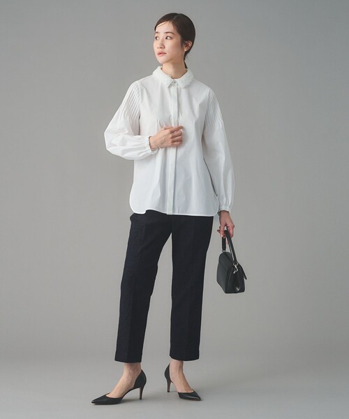 UNITED ARROWS(ユナイテッドアローズ)の「2トーン ツイードライク パンツ(スラックス・レディース・ブラック/ネイビー・40/38/36/34)」の21枚目の写真