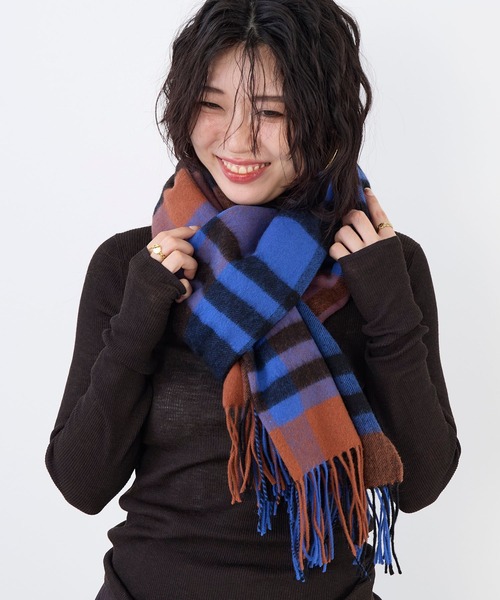 TWEED MILL（ツイードミル）の「【TWEED MILL】ラムウールチェック大判