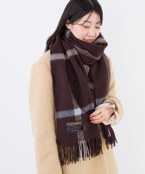 TWEED MILL（ツイードミル）の「【TWEED MILL】ラムウールチェック大判