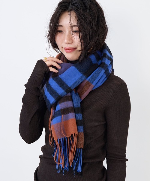 TWEED MILL（ツイードミル）の「【TWEED MILL】ラムウールチェック大判