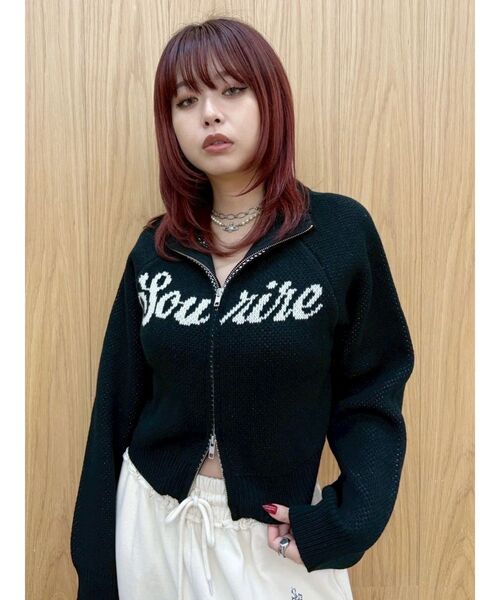 EVRIS（エヴリス）の「コンパクトジャガードニットトップス（ニット/セーター・レディース・ホワイト/ブラック/その他1・FREE）」の3枚目の写真