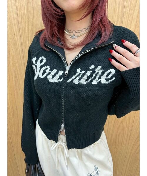 EVRIS（エヴリス）の「コンパクトジャガードニットトップス（ニット/セーター・レディース・ホワイト/ブラック/その他1・FREE）」の5枚目の写真