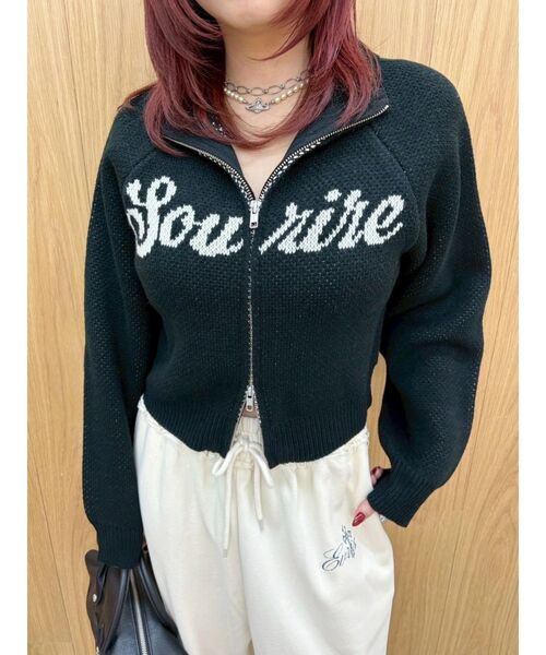 EVRIS（エヴリス）の「コンパクトジャガードニットトップス（ニット/セーター・レディース・ホワイト/ブラック/その他1・FREE）」の6枚目の写真