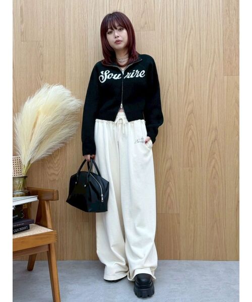 EVRIS（エヴリス）の「コンパクトジャガードニットトップス（ニット/セーター・レディース・ホワイト/ブラック/その他1・FREE）」の8枚目の写真