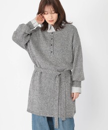 studio CLIP | 5ゲージカラーネップダブルフロントニットチュニック(チュニック)