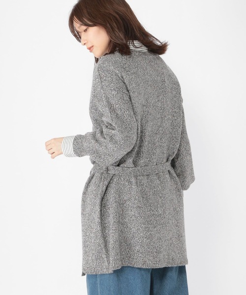 studio CLIP（スタディオクリップ）の「5ゲージカラーネップダブルフロントニットチュニック（チュニック・レディース・ブラウン/グレー・FREE）」の15枚目の写真
