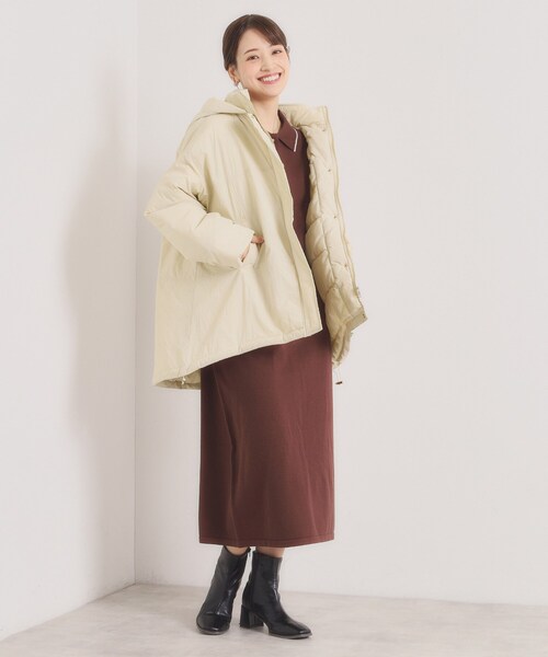 ITS'DEMO（イッツデモ）の「モンスターコート（その他アウター・レディース・ブラック/アイボリー・00）」の9枚目の写真