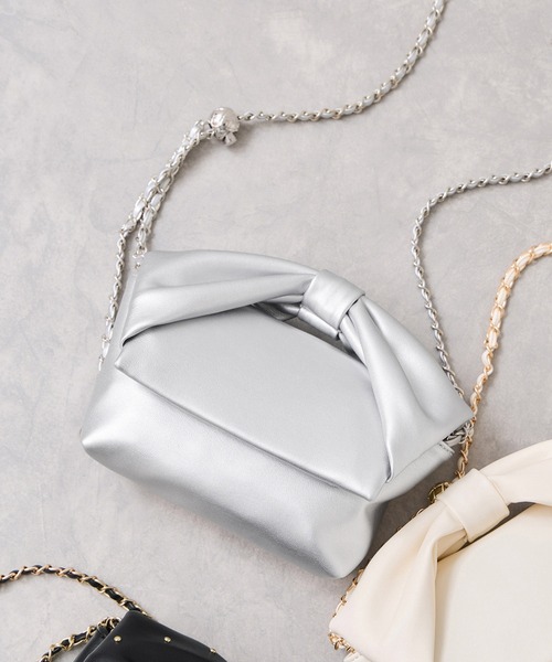 VIS（ビス）の「リボンハンドルチェーンショルダーバッグ/2WAY