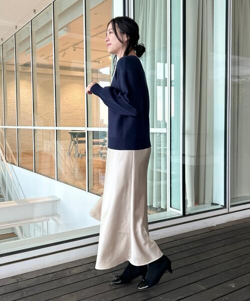 couture brooch(クチュールブローチ)の「【パール調・ビジューデザイン】華やかロゴニット(ニット/セーター・レディース・オフホワイト/グレー/ネイビー・36/38/42)」の16枚目の写真