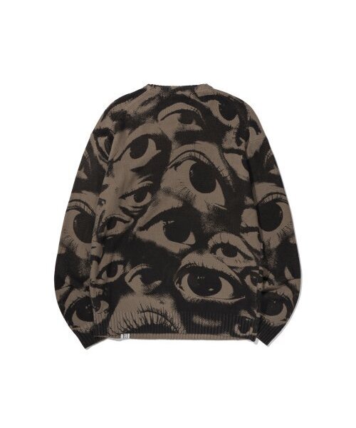 EXTRAORDINARY(エクストラオーディナリー)の「EYES PRINTING SWEATER BEIGE(ニット/セーター・メンズ・その他・LARGE/MEDIUM/X-LARGE)」の2枚目の写真