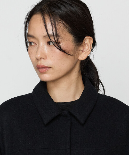 Gabardine K.T(ギャバジンケーティー)の「〔 +サイズ 〕 やわらかメルトン ふんわりシャツジャケット(その他アウター・レディース・オフホワイト/ブラック/ライトグレー・13号)」の14枚目の写真