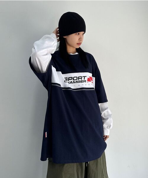 SPORT CHAMBER(スポーツチャンバー)の「SCブロックフラッシュTシャツ(ホワイト)(Tシャツ/カットソー・レディース・その他・3/1/2)」の4枚目の写真