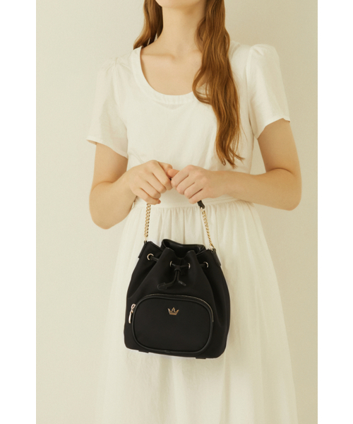 JESTINA(ジェイエスティナ)の「SALVIA JOY SM バケットショルダー BK (JHTCHA9AF161BK280)(ショルダーバッグ・レディース・ブラック・FREE)」の1枚目の写真