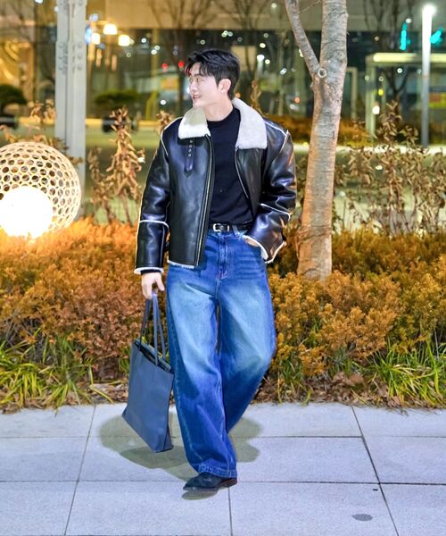 DRAW FIT（ドローフィット）の「オーバーサイズラインムートンジャケット[アイボリー]（ムートンコート・メンズ・その他・MEDIUM/LARGE/X-LARGE）」の8枚目の写真