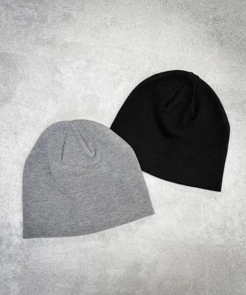 WEGO（ウィゴー）の「WEGO/シングルニットワッチ（ニットキャップ/ビーニー・レディース・ブラック/グレー・FREE）」の3枚目の写真