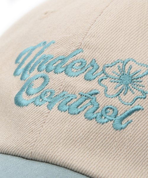 UNDERCONTROL（アンダーコントロール）の「四季用ウォッシングコットン配色ソフトトップロゴボールキャップ男女共用野球帽FLORAL SCRIPT / WASHED B B / SKY（キャップ・メンズ・その他・FREE）」の8枚目の写真