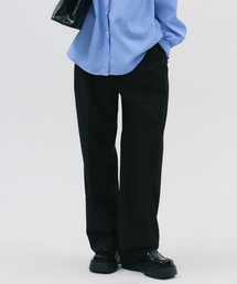 DAMISH（ダミシュ）の「ツーピンタックワイドスラックス_ブラック（スラックス）」