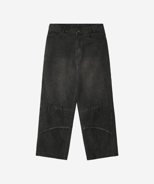 Oil Washed Double Waist Denim Pants（デニムパンツ）｜BLR（ビー