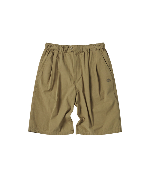 COMONINOZ（コモニノズ）の「ツータックボタンショートパンツ [カーキ]（その他パンツ・メンズ・カーキ・SMALL/MEDIUM/LARGE）」の2枚目の写真
