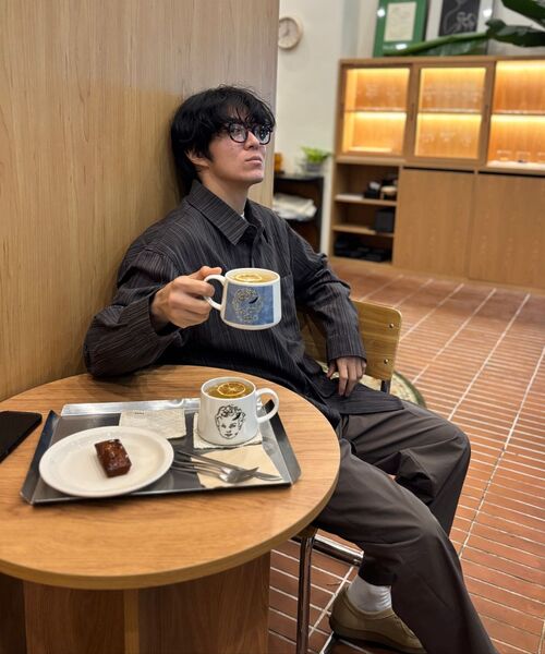 LXT（エルエックスティー）の「コットンアシンメトリーストライプシャツジャケット[チャコール]（シャツ/ブラウス・メンズ・その他・MEDIUM/LARGE/X-LARGE/XX-LARGE）」の9枚目の写真
