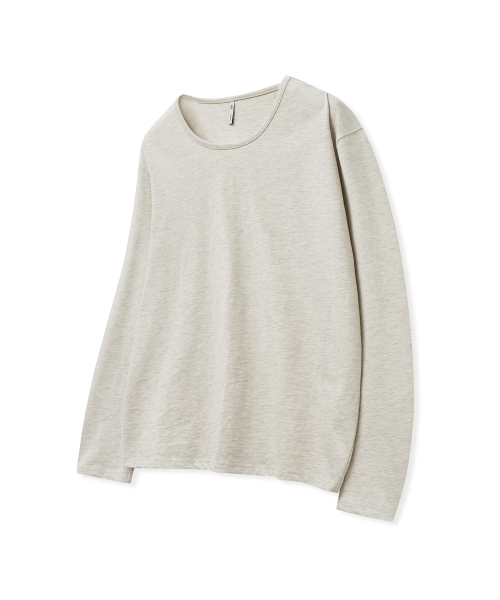 WEST GRAND BOULEVARD(ウエストグランドブルバード)の「セミオーバーシルケットコットンUネックロングスリーブオートミール(Tシャツ/カットソー・メンズ・その他・X-LARGE)」の2枚目の写真