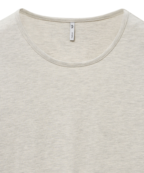 WEST GRAND BOULEVARD(ウエストグランドブルバード)の「セミオーバーシルケットコットンUネックロングスリーブオートミール(Tシャツ/カットソー・メンズ・その他・X-LARGE)」の4枚目の写真