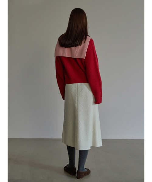 BEMUSE MANSION(ビミューズマンション)の「Sailor collar double cardigan - Red(カーディガン/ボレロ・レディース・レッド・FREE)」の3枚目の写真